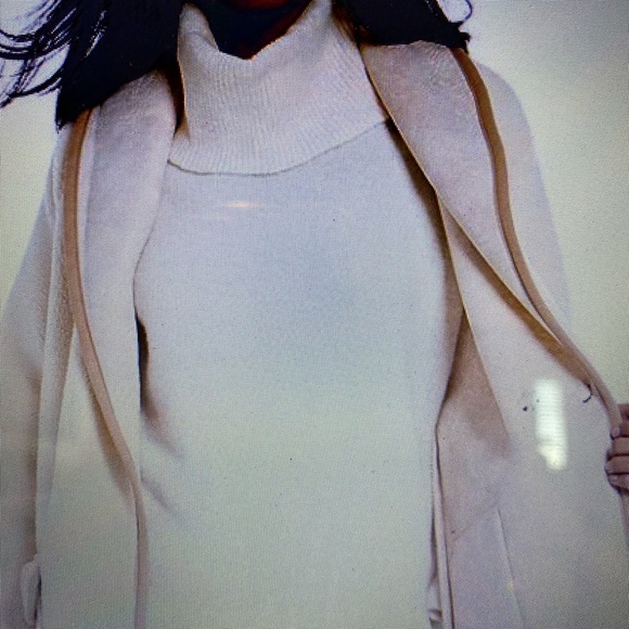 Faux fur maxi coat with contrast tape - Picture 4 of 5